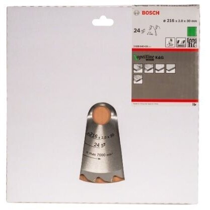 Pjovimo diskas medienai Bosch, 216x30x24, 2608640431 1