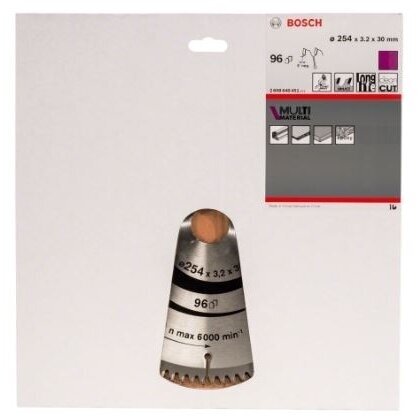 Pjovimo diskas Bosch Standard for Multi Material, 254x30x96, 2608640451 1 Pjovimo diskas Bosch Standard for Multi Material, 254x30x96, 2608640451 1