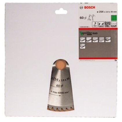 Pjovimo diskas medienai Bosch, 254x30x60, 2608640436 1 Pjovimo diskas medienai Bosch, 254x30x60, 2608640436 1