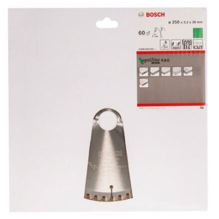Pjovimo diskas Bosch Optiline Wood, 250x30, 2608640644 1 Pjovimo diskas Bosch Optiline Wood, 250x30, 2608640644 1