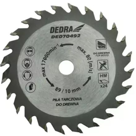Pjovimo diskas Dedra DED70492, 89 mm 1 Pjovimo diskas Dedra DED70492, 89 mm 1