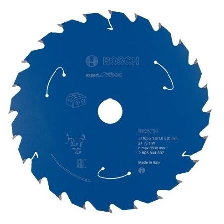 Pjovimo diskas Bosch Expert for Wood, 165x20x1.5/1x24T, 2608644507 Pjovimo diskas Bosch Expert for Wood, 165x20x1.5/1x24T, 2608644507