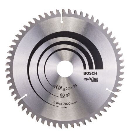 Pjovimo diskas Bosch Optiline Wood, 216x30, 2608640642 Pjovimo diskas Bosch Optiline Wood, 216x30, 2608640642