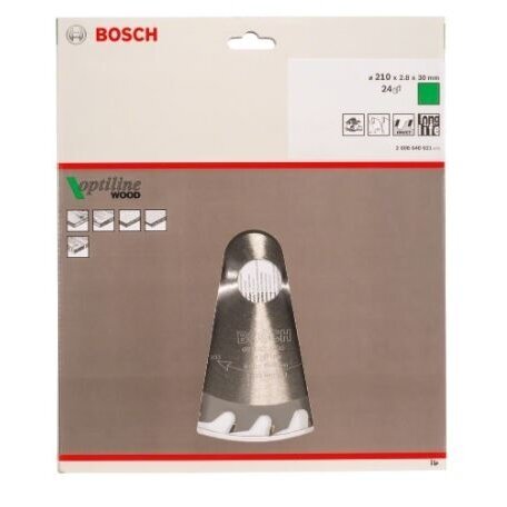 Pjovimo diskas Bosch Optiline Wood, 210x30m, 2608640621 1