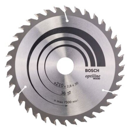 Pjovimo diskas Bosch Optiline Wood, 210x30mm, 2608640622 Pjovimo diskas Bosch Optiline Wood, 210x30mm, 2608640622