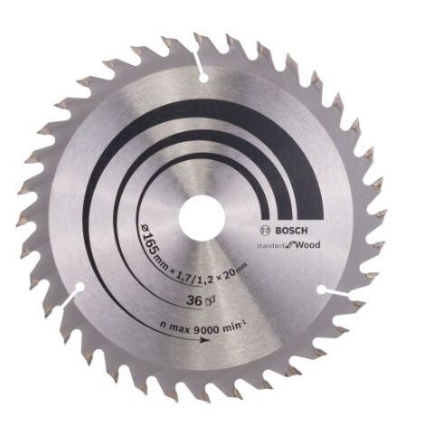 Pjovimo diskas Bosch Optiline Wood, 165x20/16, Z36, 2608642602 Pjovimo diskas Bosch Optiline Wood, 165x20/16, Z36, 2608642602