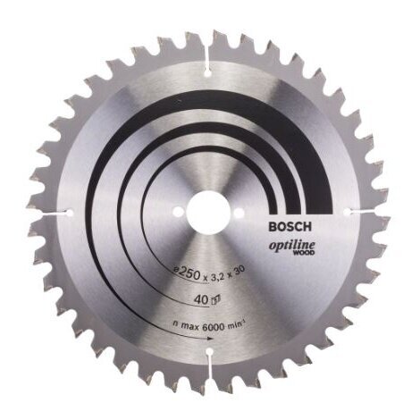 Pjovimo diskas Bosch Optiline Wood, 250x30, 2608640643 Pjovimo diskas Bosch Optiline Wood, 250x30, 2608640643