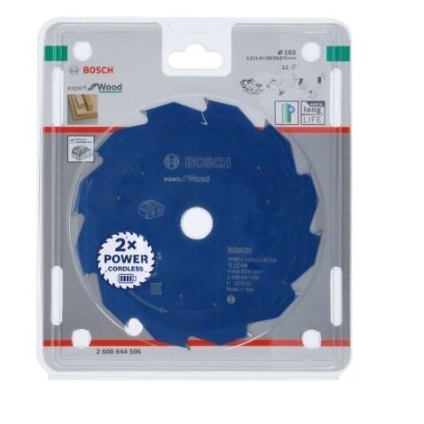 Pjovimo diskas Bosch Expert for Wood, 165x20x1.5/1x12T, 2608644506 1 Pjovimo diskas Bosch Expert for Wood, 165x20x1.5/1x12T, 2608644506 1