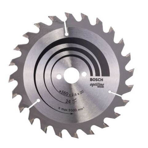 Pjovimo diskas Bosch Optiline Wood, 160x20/16, 2608640596 Pjovimo diskas Bosch Optiline Wood, 160x20/16, 2608640596
