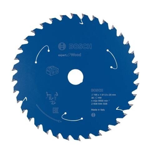 Pjovimo diskas Bosch Expert for Wood, 165x20x1.5/1x36T, 2608644508
