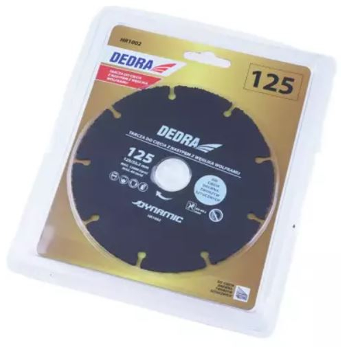 Pjovimo diskas Dedra HR1002, 125 mm / 22,2 mm 1 Pjovimo diskas Dedra HR1002, 125 mm / 22,2 mm 1