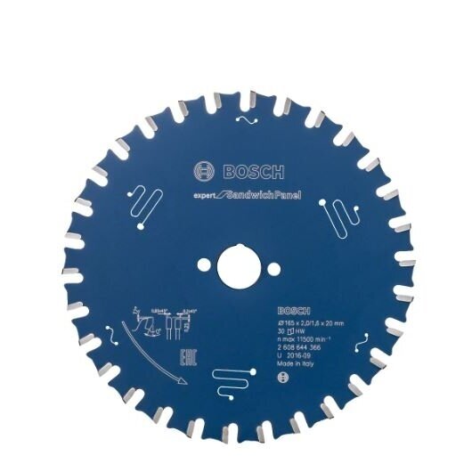 Pjovimo diskas Bosch Expert for Sandwitch Panel, 165x20x2.0/1.6x30, 2608644366