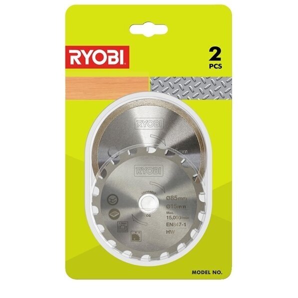 Pjovimo diskų rinkinys Ryobi RAKMMS02K, 2 vnt Pjovimo diskų rinkinys Ryobi RAKMMS02K, 2 vnt