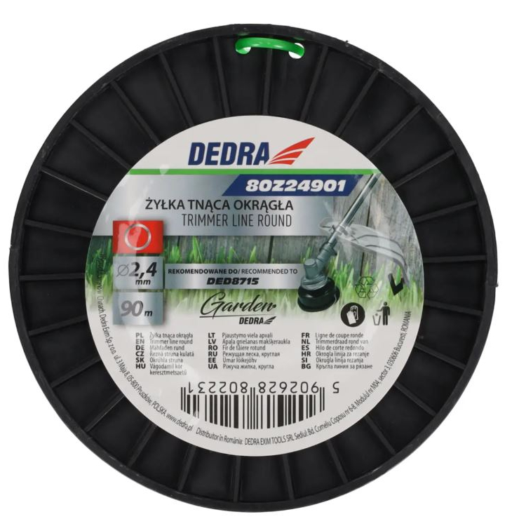 Pjovimo valas DEDRA GARDEN 80Z24901, 2,4 mm x 90 m 2 Pjovimo valas DEDRA GARDEN 80Z24901, 2,4 mm x 90 m 2