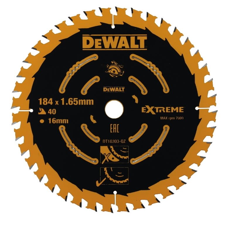 Pjovimo diskas Dewalt DT10303-QZ, 184x1,65x16,0 mm; Z40; 20° Pjovimo diskas Dewalt DT10303-QZ, 184x1,65x16,0 mm; Z40; 20°
