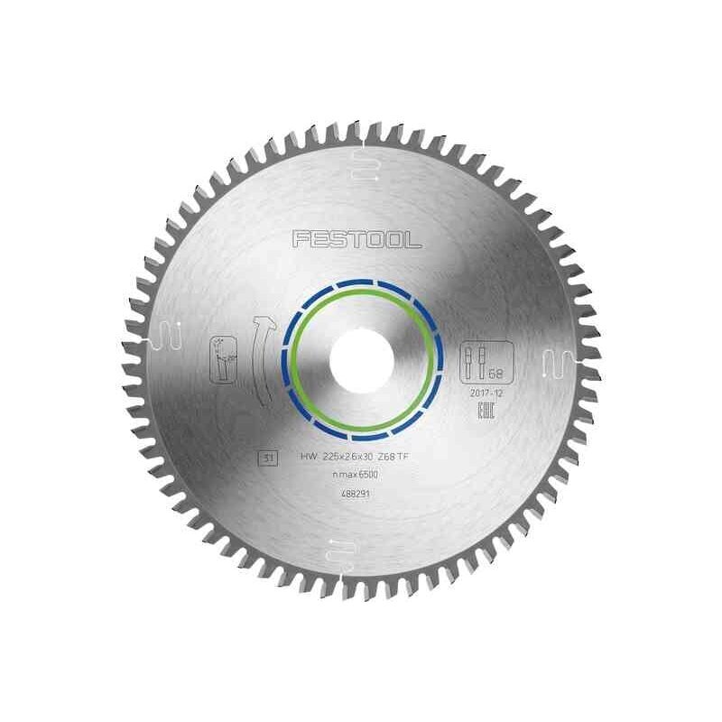 Pjovimo diskas ALUMINIUM/PLASTICS Festool HW 225x2,6x30 TF68 (488291) 1