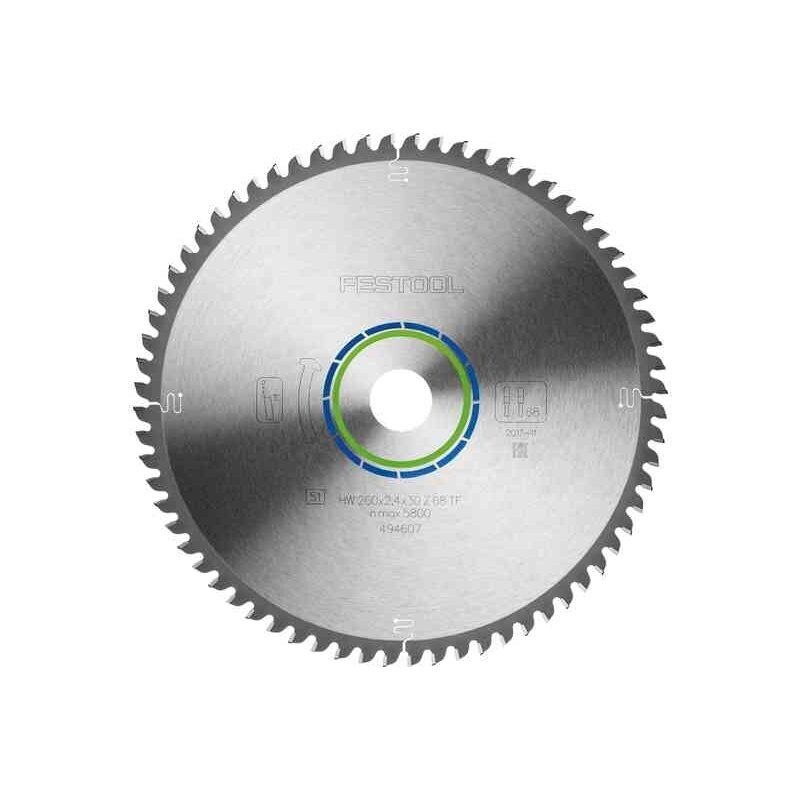 Pjovimo diskas ALUMINIUM/PLASTICS Festool HW 260x2,4x30 TF68 (494607) Pjovimo diskas ALUMINIUM/PLASTICS Festool HW 260x2,4x30 TF68 (494607)