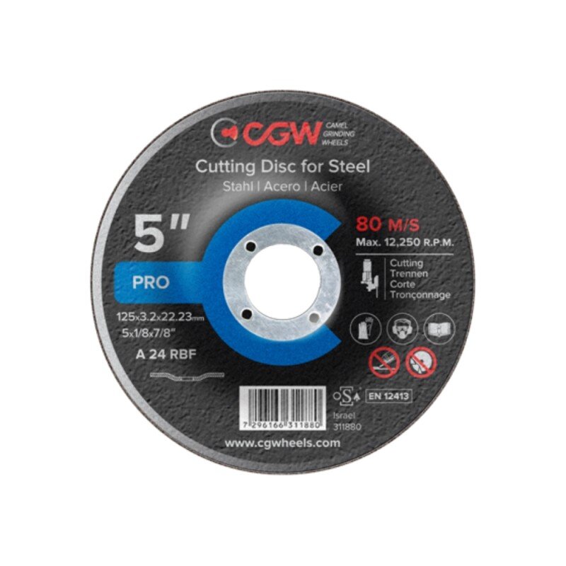 Pjovimo diskas CGW T-1 125*1,6 A36 TBF Pjovimo diskas CGW T-1 125*1,6 A36 TBF