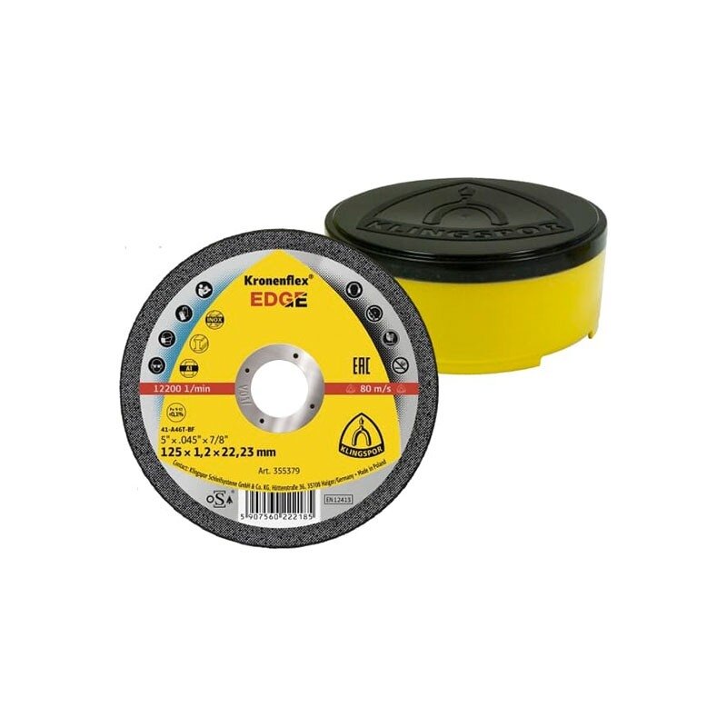 Pjovimo diskas KLINGSPOR Edge 125x1,2mm Pjovimo diskas KLINGSPOR Edge 125x1,2mm