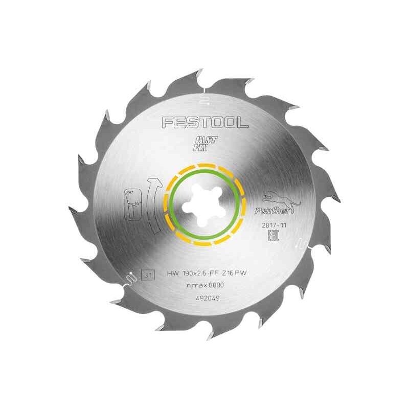 Pjovimo diskas WOOD RIP CUT Festool HW 190x2,6 FF PW16 (492049) 1 Pjovimo diskas WOOD RIP CUT Festool HW 190x2,6 FF PW16 (492049) 1