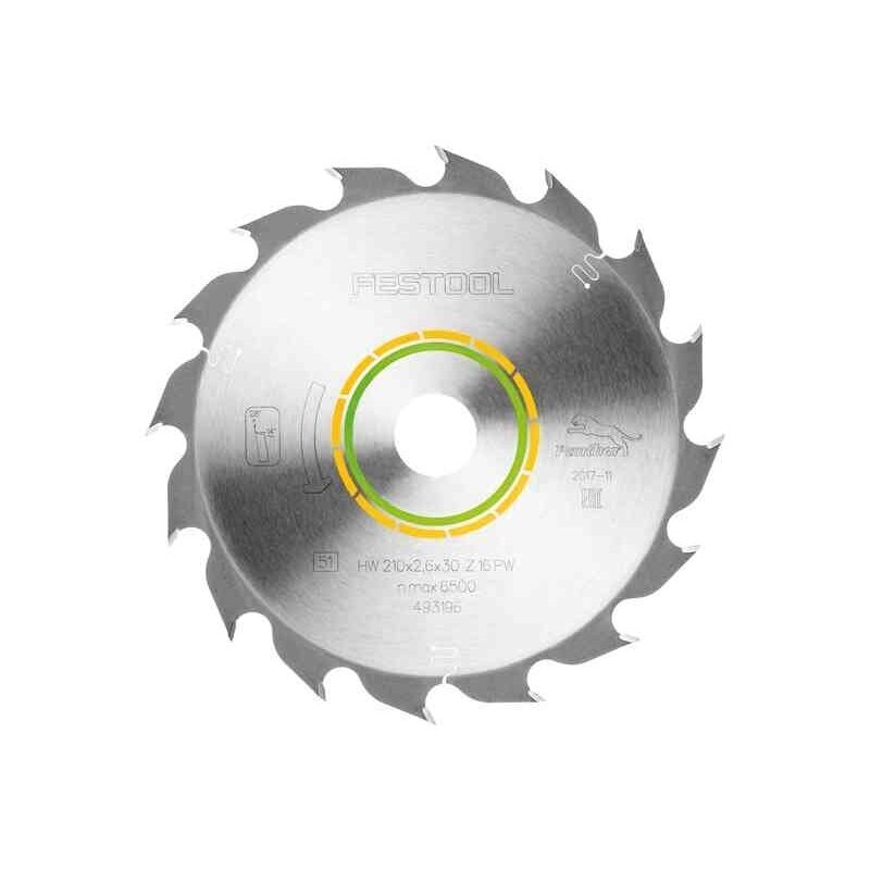 Pjovimo diskas WOOD RIP CUT Festool HW 210x2,6x30 PW16 (493196) 1 Pjovimo diskas WOOD RIP CUT Festool HW 210x2,6x30 PW16 (493196) 1