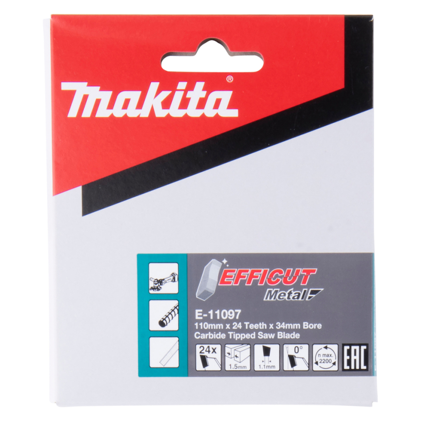 Pjovimo diskas Makita E-11097, 110x34mm, Z-24 1 Pjovimo diskas Makita E-11097, 110x34mm, Z-24 1