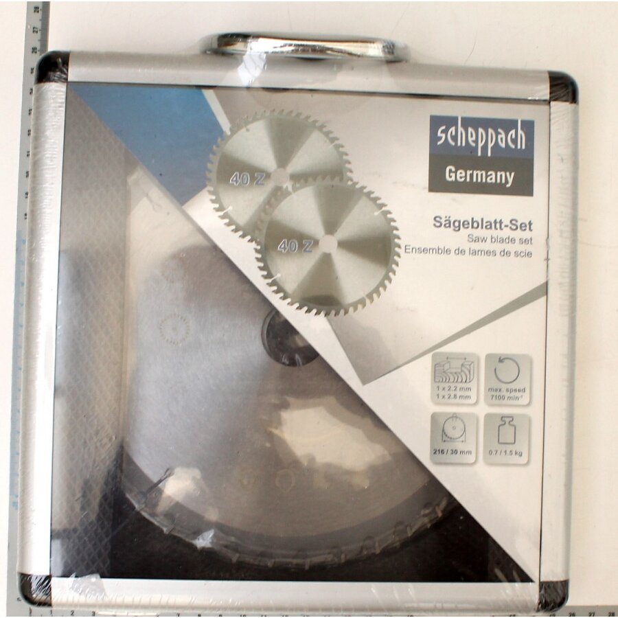 Pjovimo diskas medžiui HM Ø216/30mm Z40, Scheppach