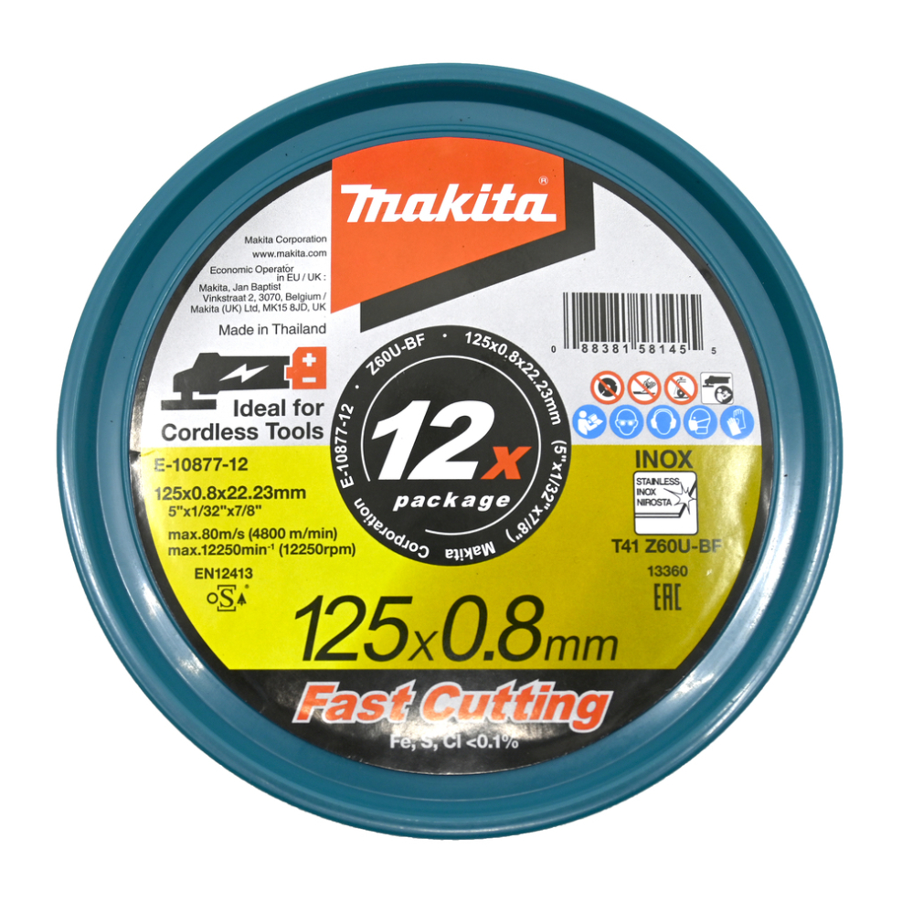 Pjovimo diskas Makita E-10877-12, 125 x 0,8 x 22,23 mm, Z60U, 12 vnt. 4