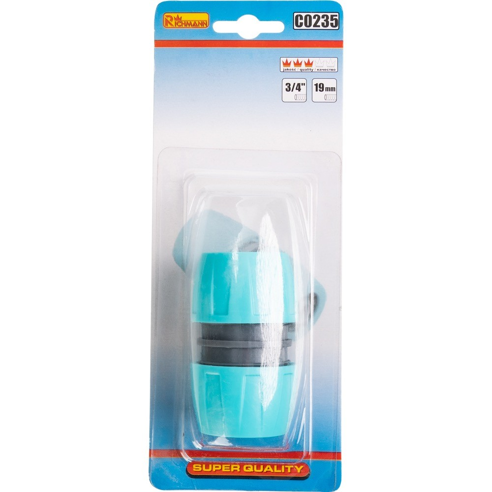 Plastikinė 3/4 x 3/4 žarnų jungtis C0235 2