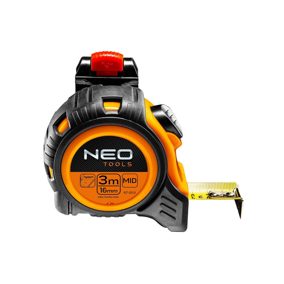 Plieninė ruletė 3 m x 16 mm, autostop