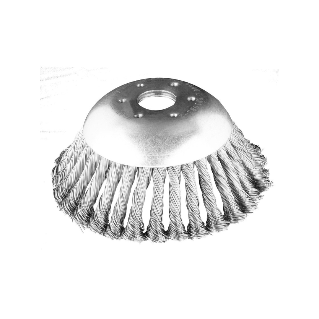 Plieninis vielinis šepetys dujiniam pjaustytuvui 150 x 25,4 mm, kietas Plieninis vielinis šepetys dujiniam pjaustytuvui 150 x 25,4 mm, kietas