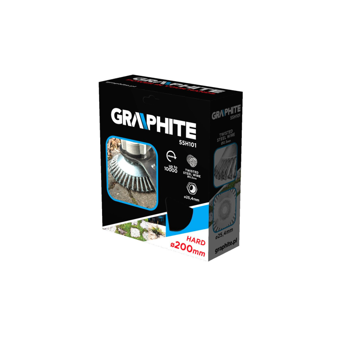 Plieninis vielinis šepetys dujiniam pjaustytuvui 200 x 25,4 mm, kietas 1 Plieninis vielinis šepetys dujiniam pjaustytuvui 200 x 25,4 mm, kietas 1