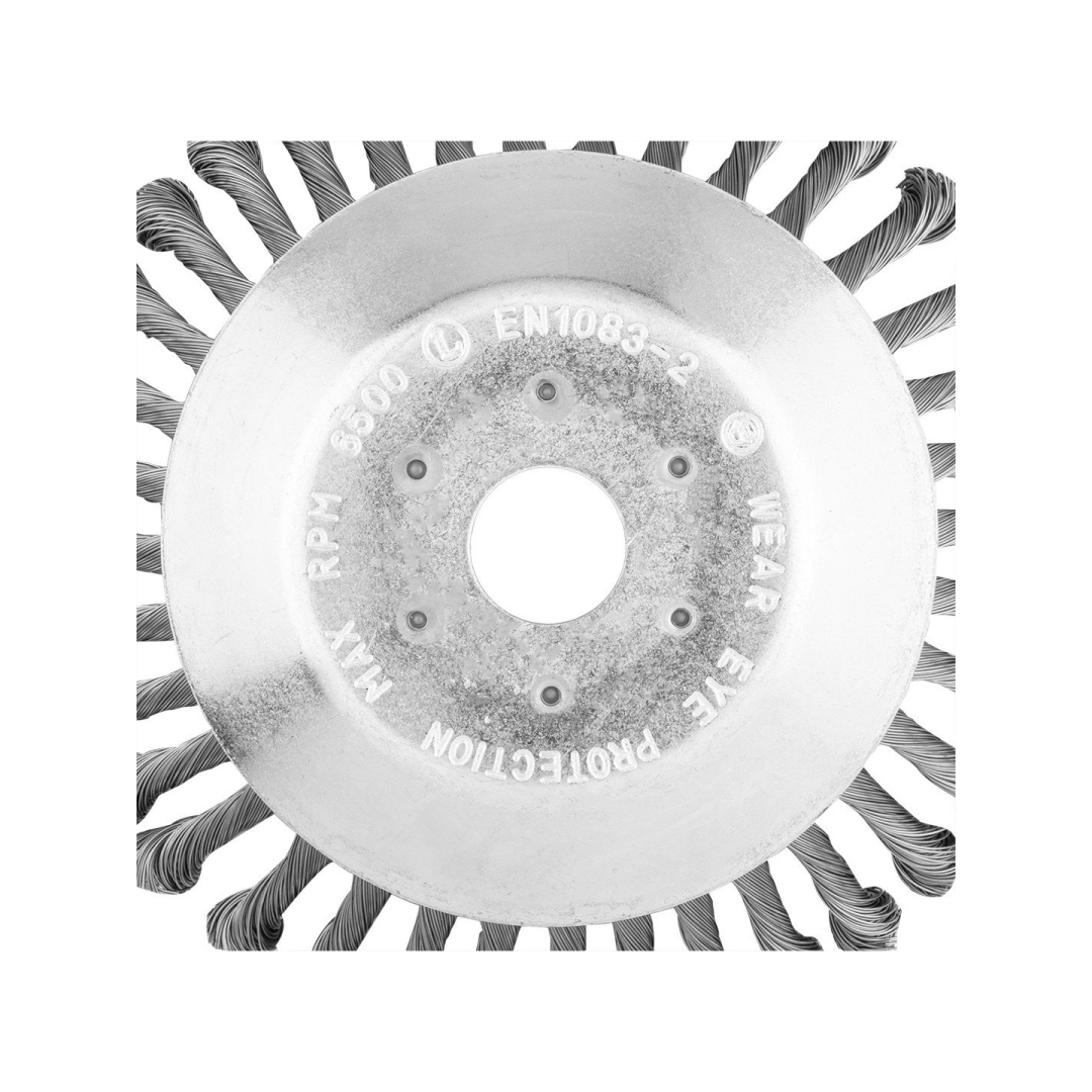 Plieninis vielinis šepetys dujiniam pjaustytuvui 200 x 25,4 mm, kietas 4 Plieninis vielinis šepetys dujiniam pjaustytuvui 200 x 25,4 mm, kietas 4