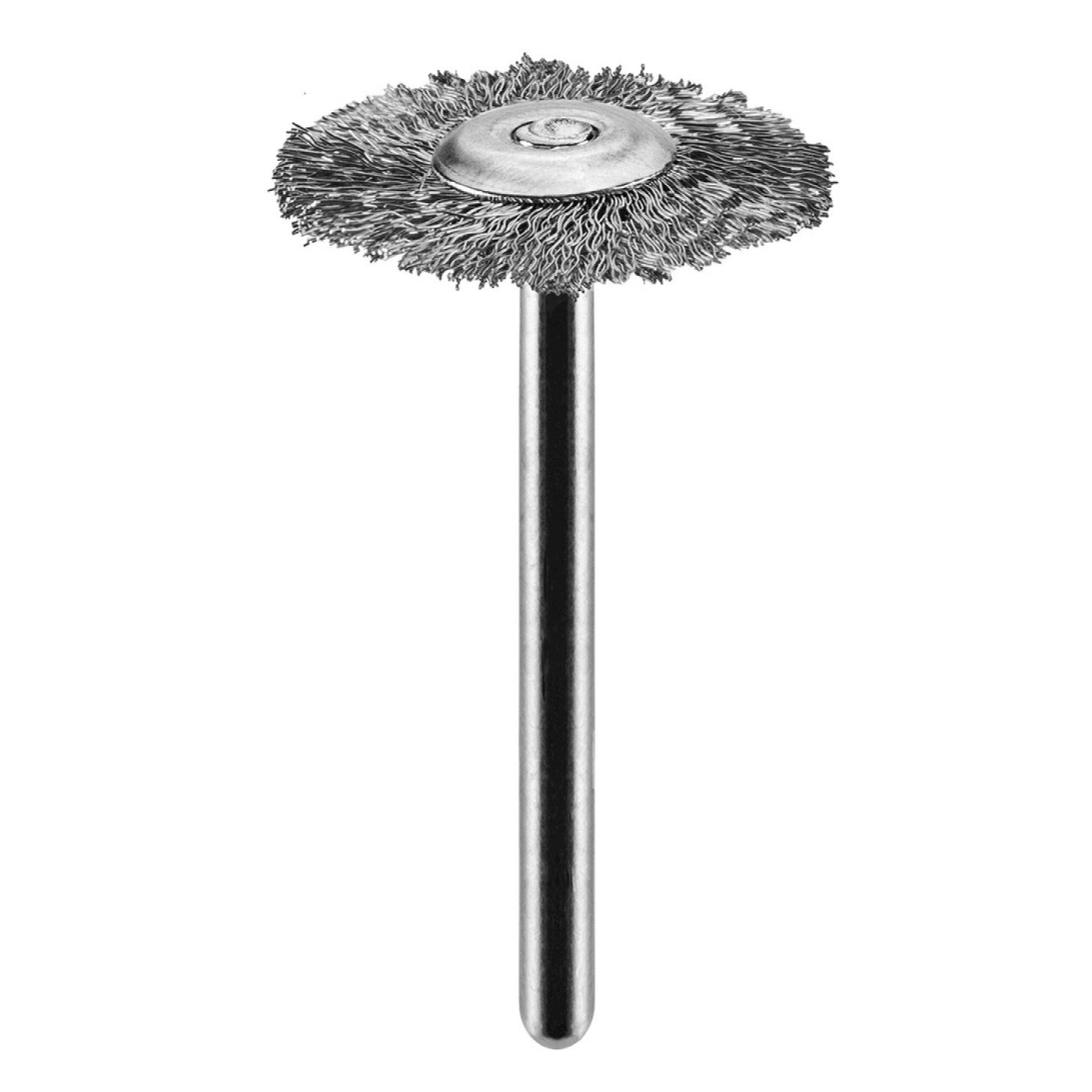 Plieninių vielinių šepetėlių rinkinys: galinis šepetėlis, taurinis šepetėlis, ratukinis šepetėlis, 3 vnt. 1