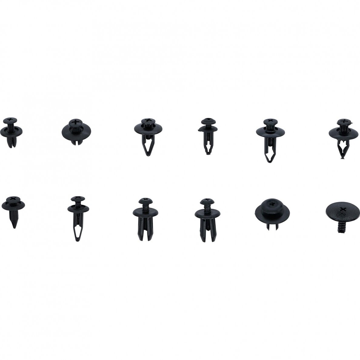 Plastikinių įspaudimo tipo kniedžių asortimentas automobiliams Mazda, Honda, Ford, Nissan ir VW | 240 vnt. (9057) 1 Plastikinių įspaudimo tipo kniedžių asortimentas automobiliams Mazda, Honda, Ford, Nissan ir VW | 240 vnt. (9057) 1