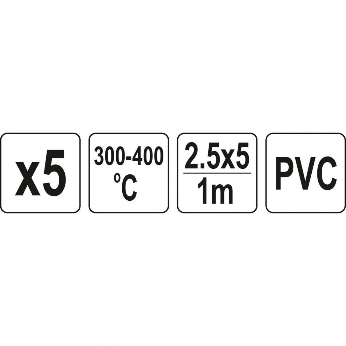 Plastiko suvirinimo juosta Yato, 2.5 x 5 mm, 1 m, 5 vnt. 3 Plastiko suvirinimo juosta Yato, 2.5 x 5 mm, 1 m, 5 vnt. 3