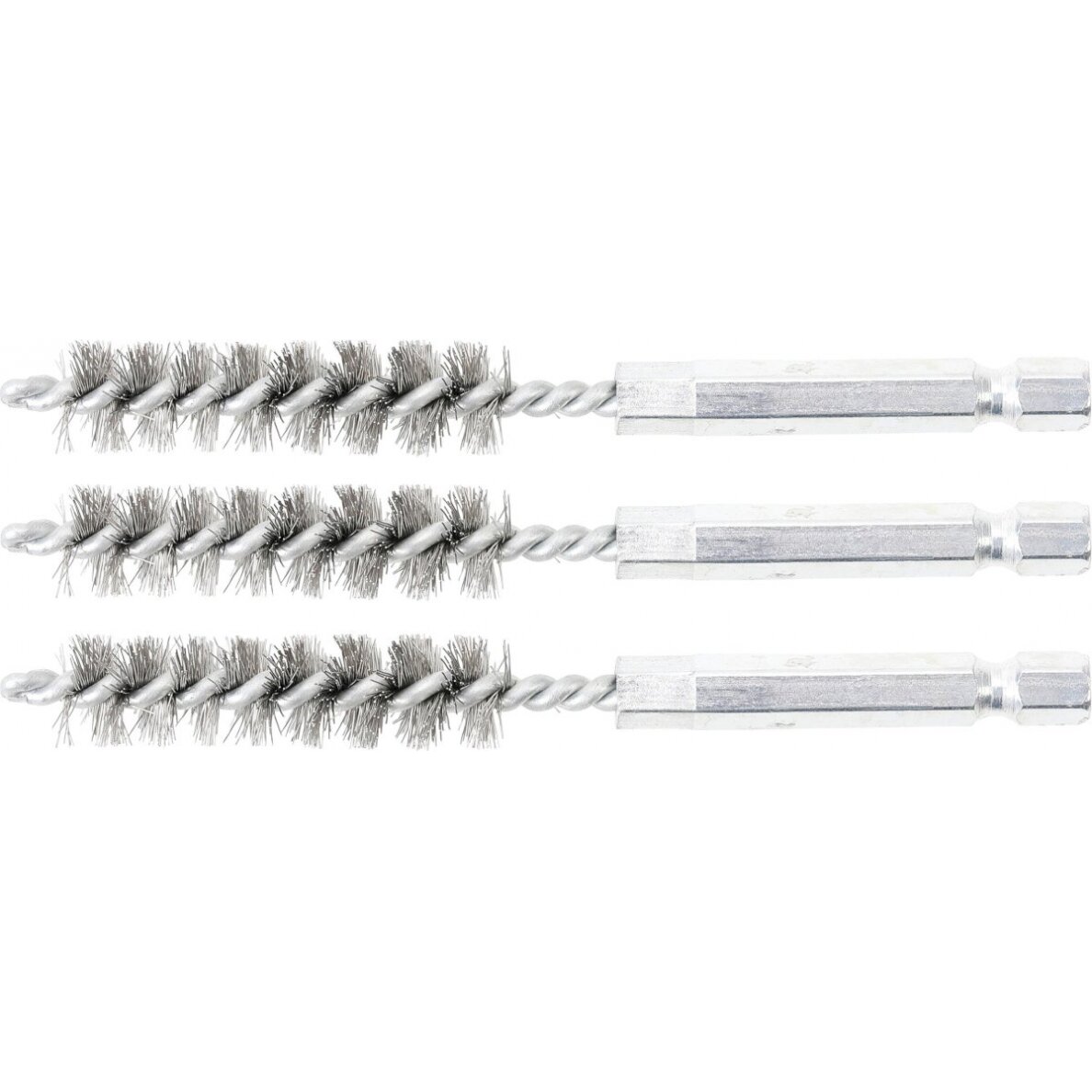 Plieniniai šepečiai vamzdeliams | 11 mm | 6,3 mm (1/4") | 3 vnt. (3078-11-S) Plieniniai šepečiai vamzdeliams | 11 mm | 6,3 mm (1/4") | 3 vnt. (3078-11-S)