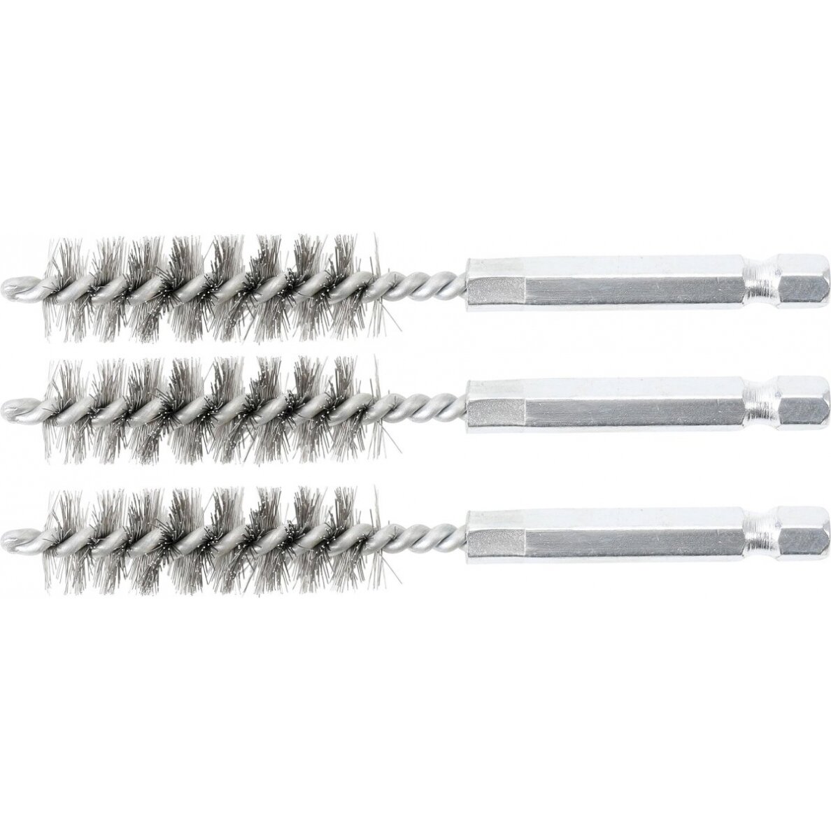 Plieniniai šepečiai vamzdeliams | 13 mm | 6,3 mm (1/4") | 3 vnt. (3078-13-S) Plieniniai šepečiai vamzdeliams | 13 mm | 6,3 mm (1/4") | 3 vnt. (3078-13-S)