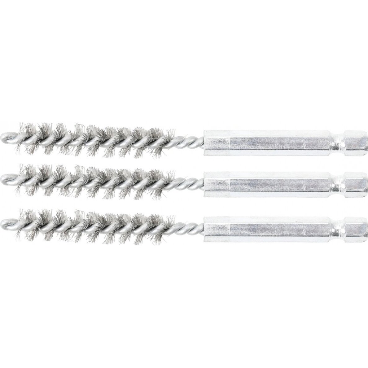 Plieniniai šepečiai vamzdeliams | 9 mm | 6,3 mm (1/4") | 3 vnt. (3078-9-S)