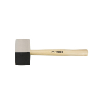 Plaktukas guminis 680g x 63mm juoda/balta