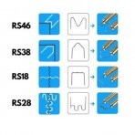 Plastikiniai kampiniai segtukai DEDRA DED75272, tipas RS46, 0,6 mm, M, skirti išoriniams kampams, 100 vnt.