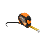 Plieninė ruletė 10 m x 25 mm, automatinis užraktas, stabdymo mygtukas, magnetas