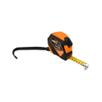 Plieninė ruletė 5 m x 19 mm, automatinis užraktas, stabdymo mygtukas, magnetas