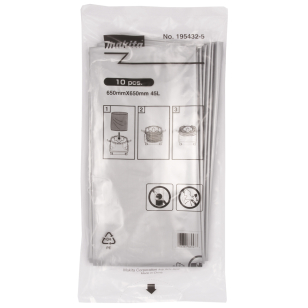 Plastikinis dulkių maišas Makita 195432-5, (10 vnt.) DVC860,DVC861, DVC862, DCS863, DVC864
