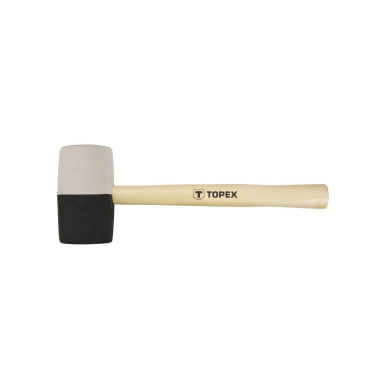 Plaktukas guminis 680g x 63mm juoda/balta
