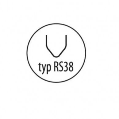 Plastikiniai kampiniai segtukai DEDRA DED75271, tipas RS38, 0,8 mm, 100 vnt.