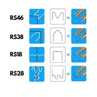 Plastikiniai kampiniai segtukai DEDRA DED75271, tipas RS38, 0,8 mm, 100 vnt. 1