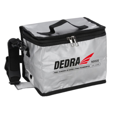Ugniai atsparus apsauginis krepšys LI-PO baterijoms DEDRA N0020, 20x14x16,5 cm Ugniai atsparus apsauginis krepšys LI-PO baterijoms DEDRA N0020, 20x14x16,5 cm