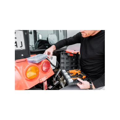 Plastikinis lituoklis NEO 50W komplektas + 200 kabių 1 Plastikinis lituoklis NEO 50W komplektas + 200 kabių 1