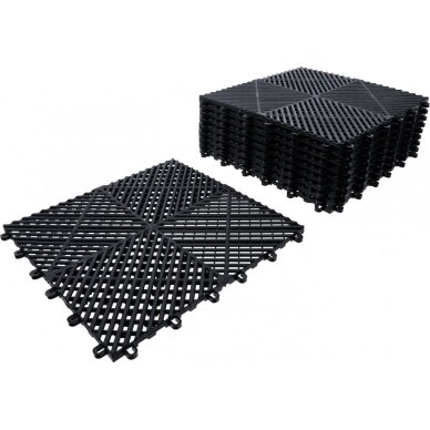 Plastikinių plytelių rinkinys | Paspaudimo sistema | 400 x 400 x 18 mm | 10 vnt. (74546)